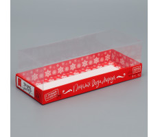 Коробка для десерта "Посылка Деда Мороза" 26,2*8*9,7см